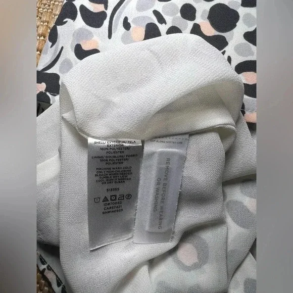 Ann Taylor Loft Women's Petite Long Sleeve Animal Print Mini Dress, Size Small - Picture 11 of 11